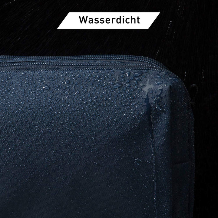 BAGSMART Kulturbeutel für Herren, Reise Kulturtasche Reisezubehör Blau-lederfolie M, Blau-lederfolie