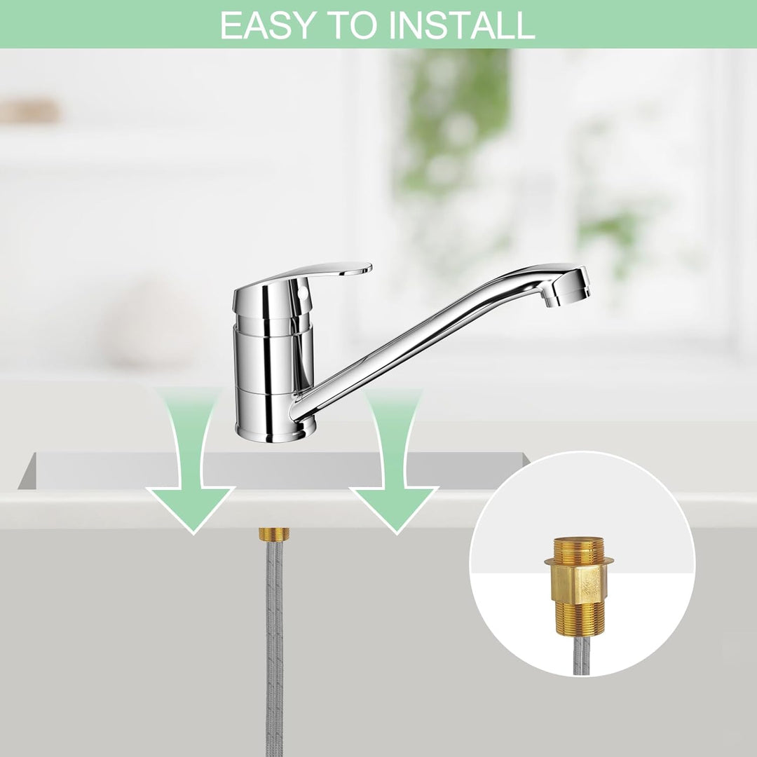 Wasserhahn Küche, Küchenarmatur mit Keramikkartusche, Spültischarmatur, Einhebelmischer 360° Schwenk