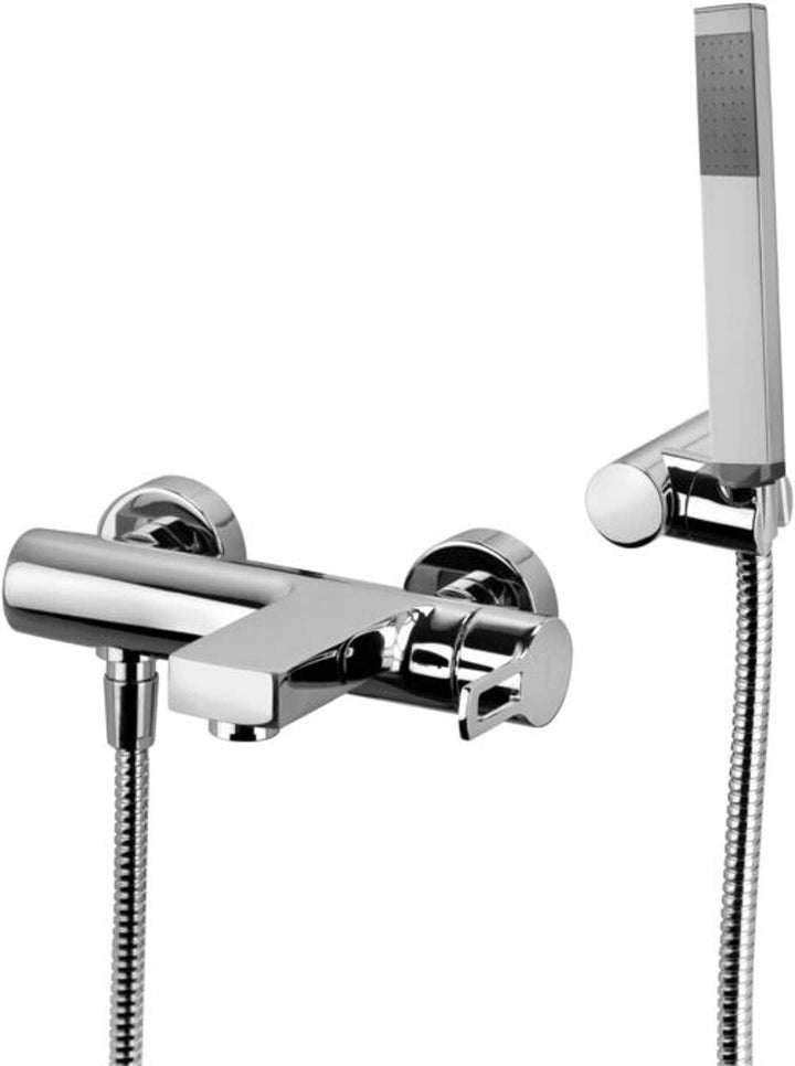 NEU WANNEBATTERIE MIT DUSCHE BADEWANNE WANDMONTAGE RIN026 CR RINGO PAFFONI