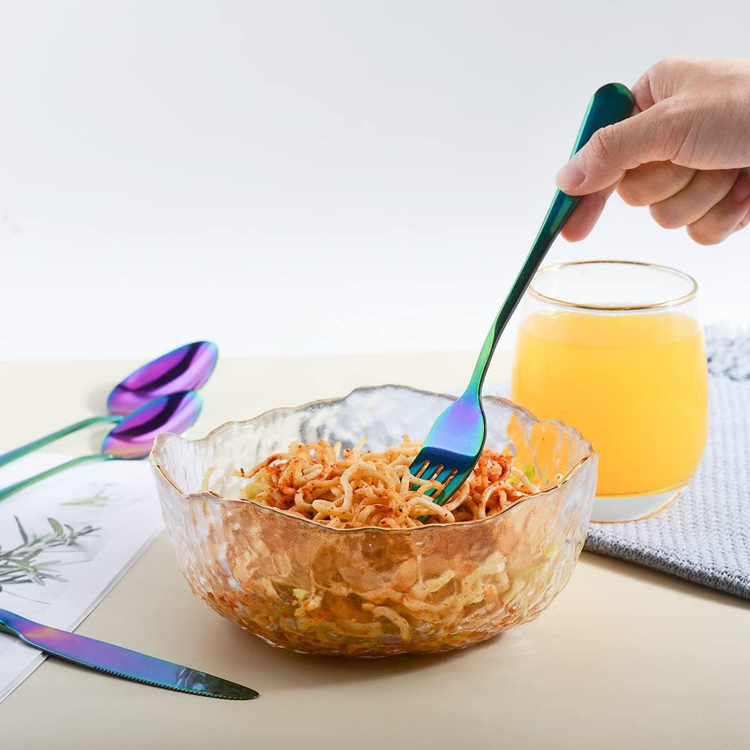 OBR KING 16-teilig Besteck Set Edelstahl Utensilien Inklusive Löffel Messer und Gabel Geschirr Set S