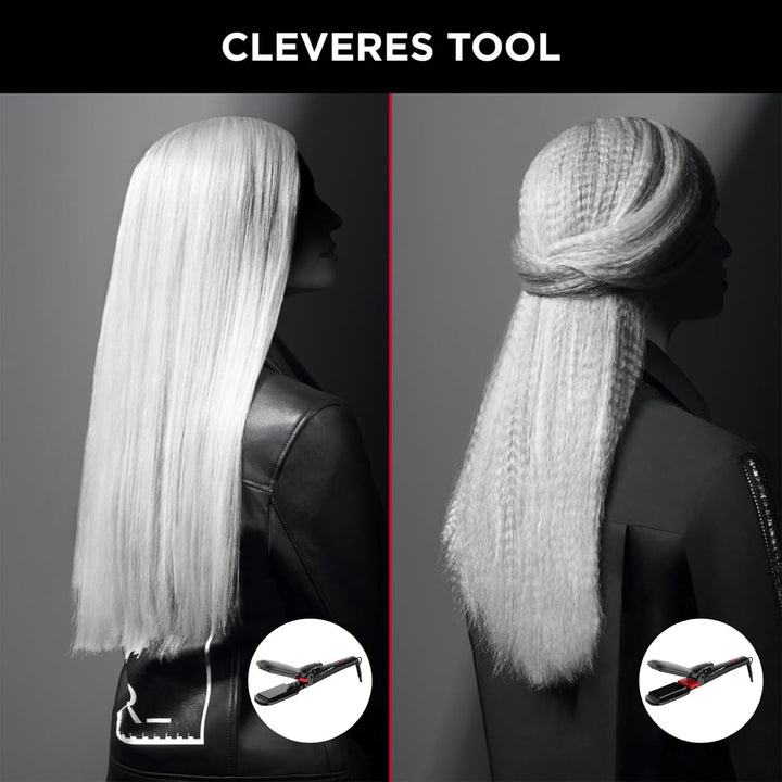 Rowenta x Karl Lagerfeld Looks Infinitos 9 in 1 CF422L- Haarglätter und Lockenstab, Lockenstab, heis