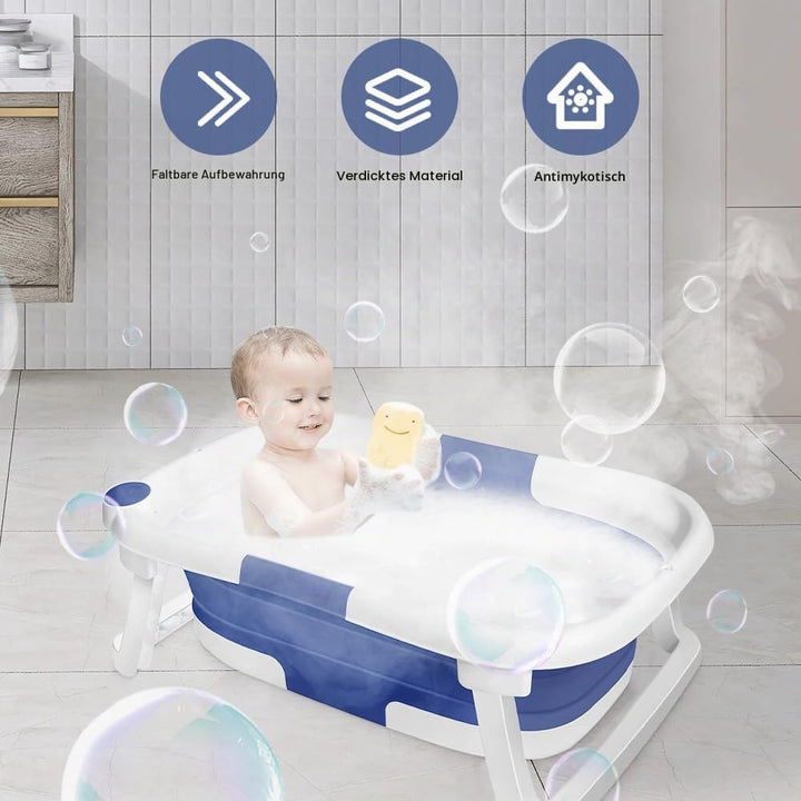 Faltbare Babybadewanne mit rutschfesten Füssen, tragbar, Kunststoff, Babybadewanne, für Neugeborene,