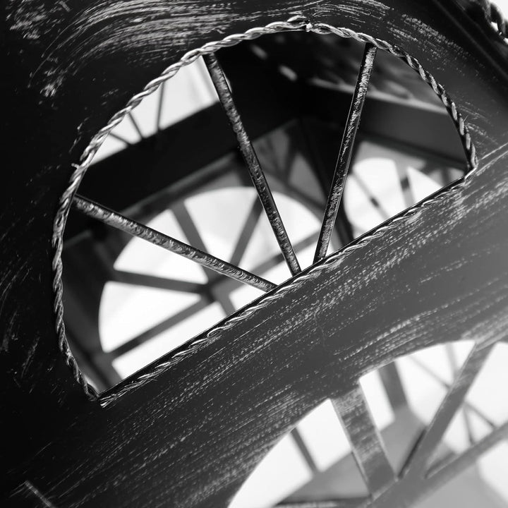 Dekovita 2er-Set Metall-Laterne 35cm/50cm - Gartenlaterne mit Glas-Scheiben - Windlicht Lichthaus De