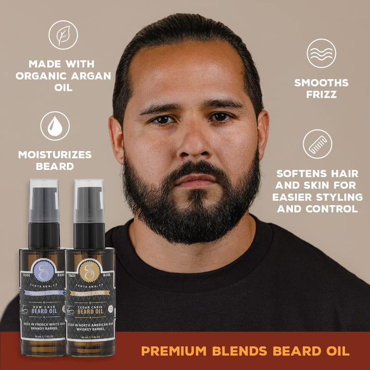 Suavecito Premium Blends Beard Oil, Leave-In Beard Conditioner For Softening Hair, Hydrating Skin, B