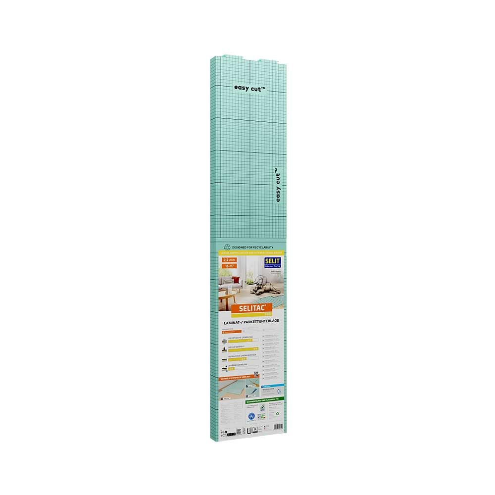SELITAC basic – 2,2 mm Trittschalldämmung für Parkett und Laminat – Verlegeunterlage als Dämmunterla