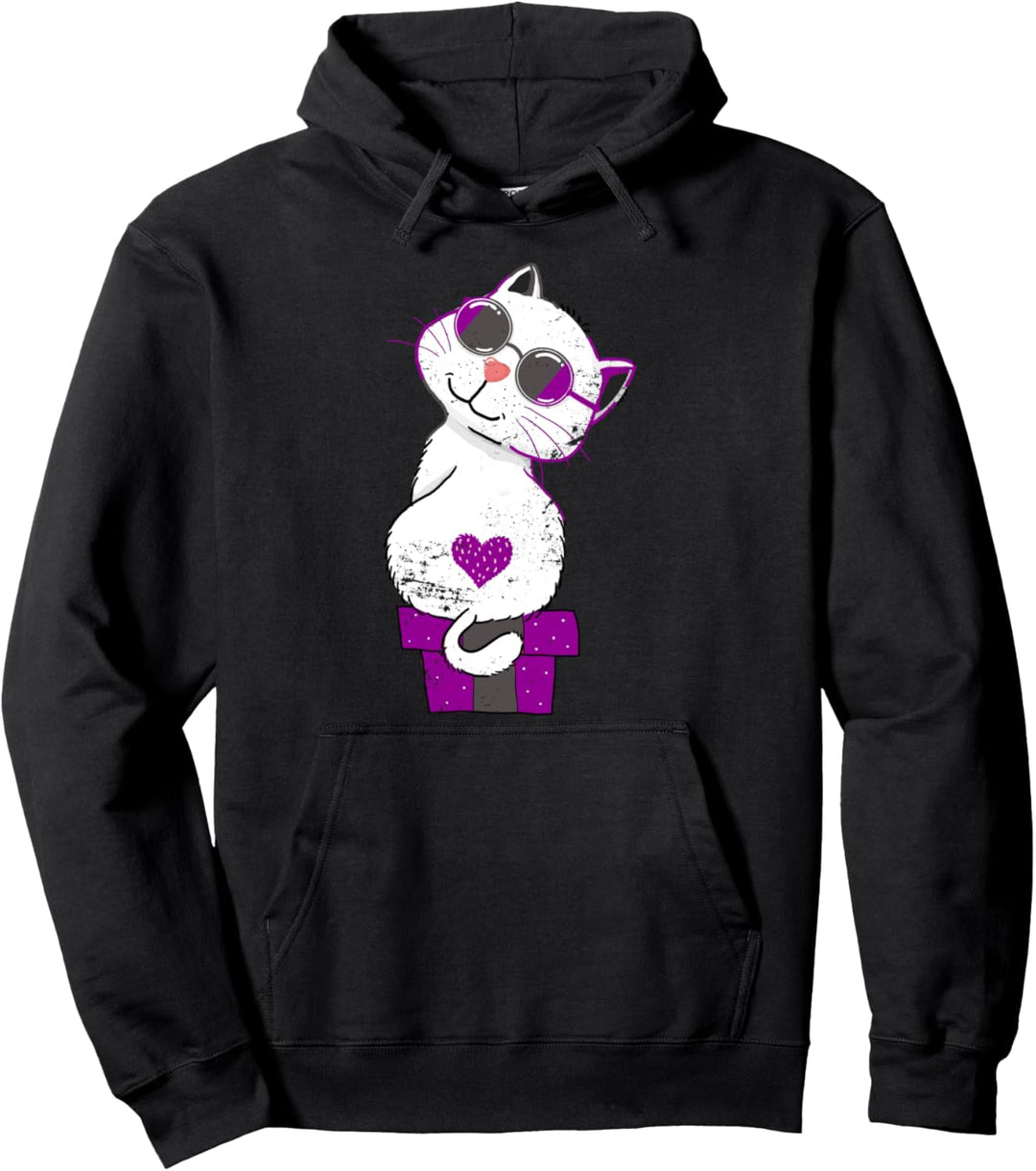 Queer Haustier LGBTQ Genderfluid Geschenk Asexuell Katze Pullover Hoodie