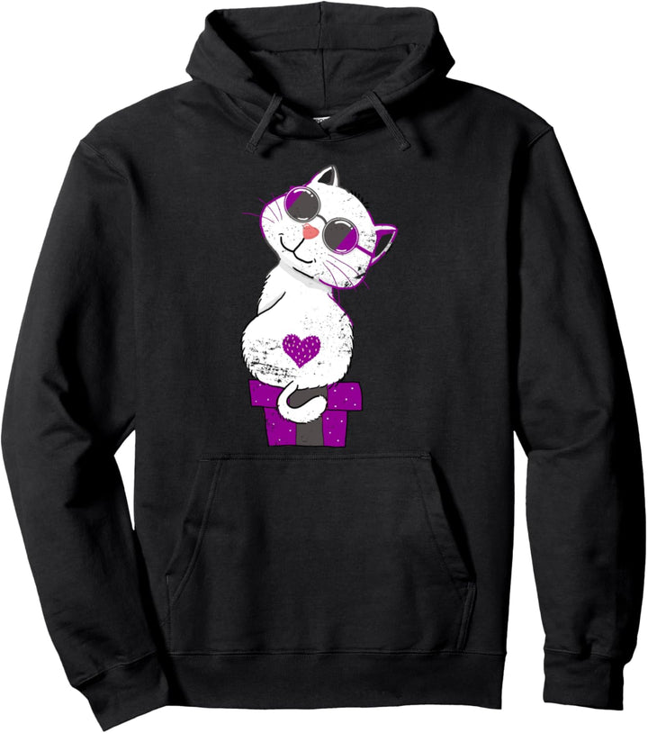 Queer Haustier LGBTQ Genderfluid Geschenk Asexuell Katze Pullover Hoodie