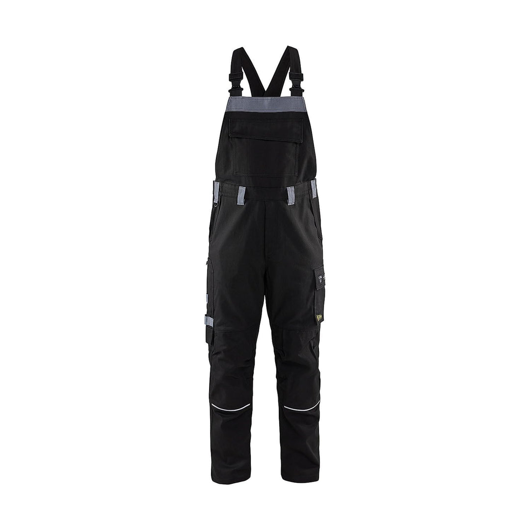 Blaklader 28611516 ANTI-FLAMMEN-LATZHOSE, Schwarz/ Grau, grootte D112, D112