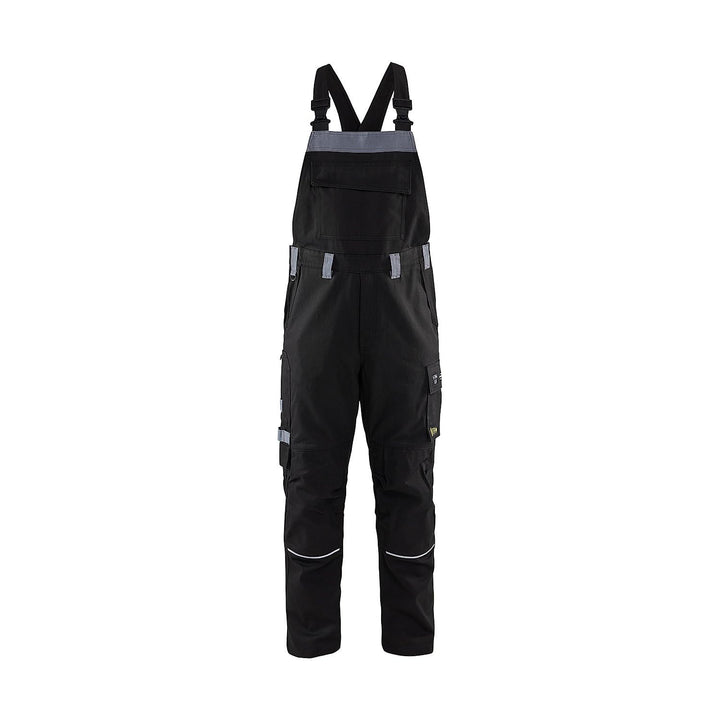 Blaklader 28611516 ANTI-FLAMMEN-LATZHOSE, Schwarz/ Grau, grootte D112, D112