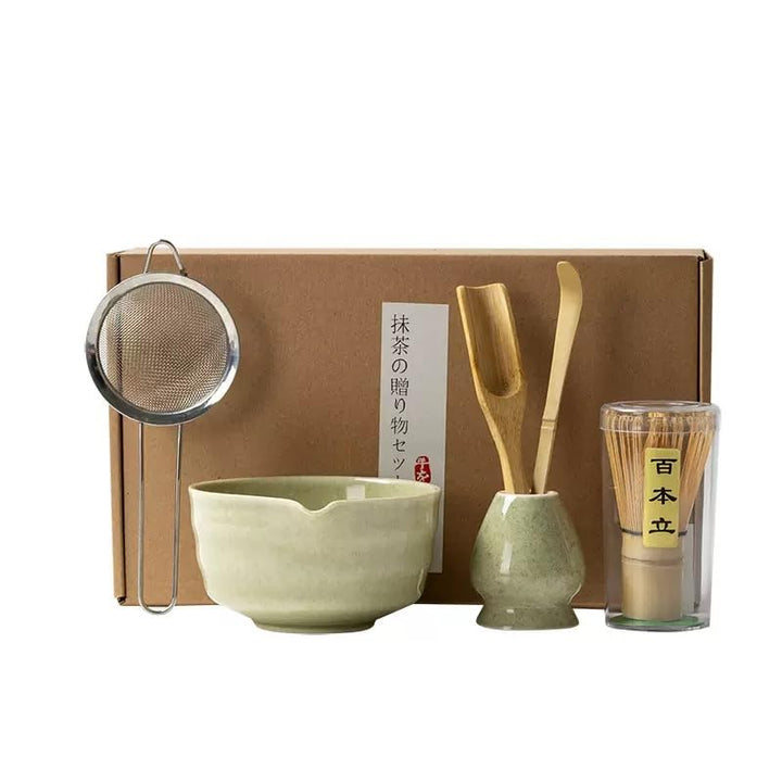 6 Stück Matcha Set - Matcha Besen - Matcha-Tea-Set, Matcha-Besen, Matcha-Schale, Matcha Sieb Chasen