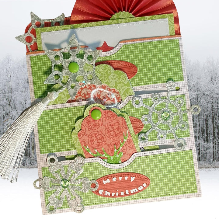 Matty's Crafting Joy Stanz-Set mit genähten Schlitzen, grosse Stanzformen aus Metall, für Kartenhers