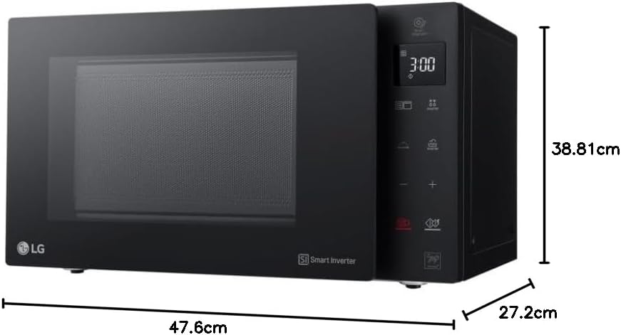LG MH7235GPS Mikrowelle Smart Inverter mit Quarzgrill, 32 Liter, 1200 W, Automatikprogramme, 5 Leist