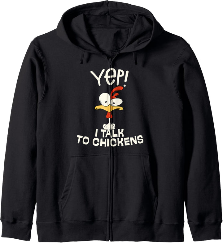 Cute Chicken Buffs Gift, Yep i Talk to Chickens Kapuzenjacke