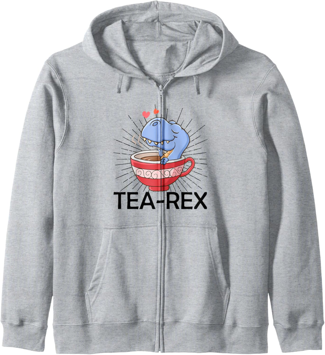 Tea Rex Spruch Geschenk Wortspiel T-Rex Dinosaurier Geschenk Kapuzenjacke