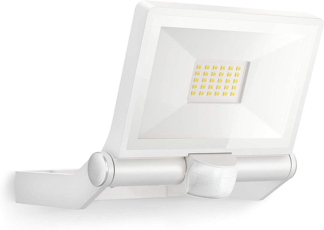 Steinel LED-Aussenstrahler XLED ONE S weiss, 180°-Bewegungsmelder, 18,6 W, 2050 lm bei 3000K, Alumin
