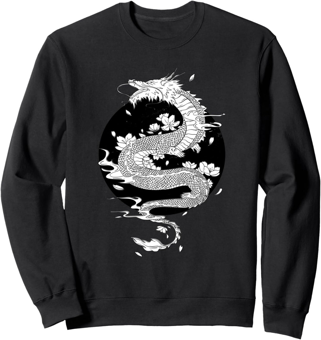 Japanische Japanische Drachen Kreatur Blumenmonster Sweatshirt