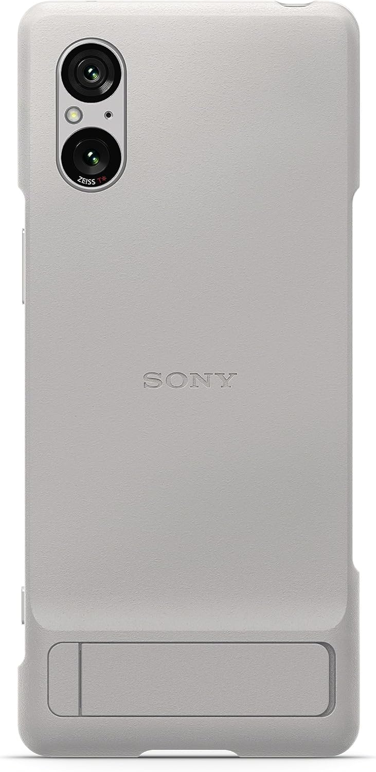 Sony Stilvolles Cover mit Standfuss für das Xperia 5 V | Komfortable Griffigkeit für Foto- und Video