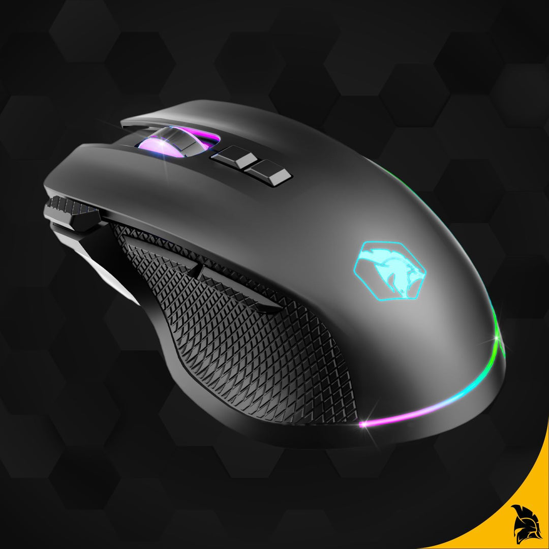 EMPIRE GAMING - W905 Gaming-Maus kabelgebunden – 12800 DPI 1000 Hz – RGB - Ergonomisch – PS4, PS5, X