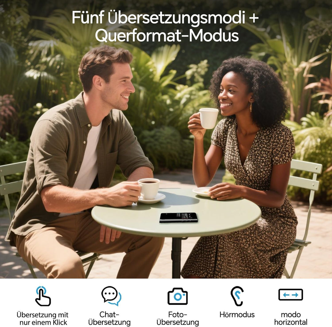 Timekettle Fluentalk T1 Übersetzungsgerät, Foto Übersetzer und Unterstützung für 40 Sprachen, Sprach