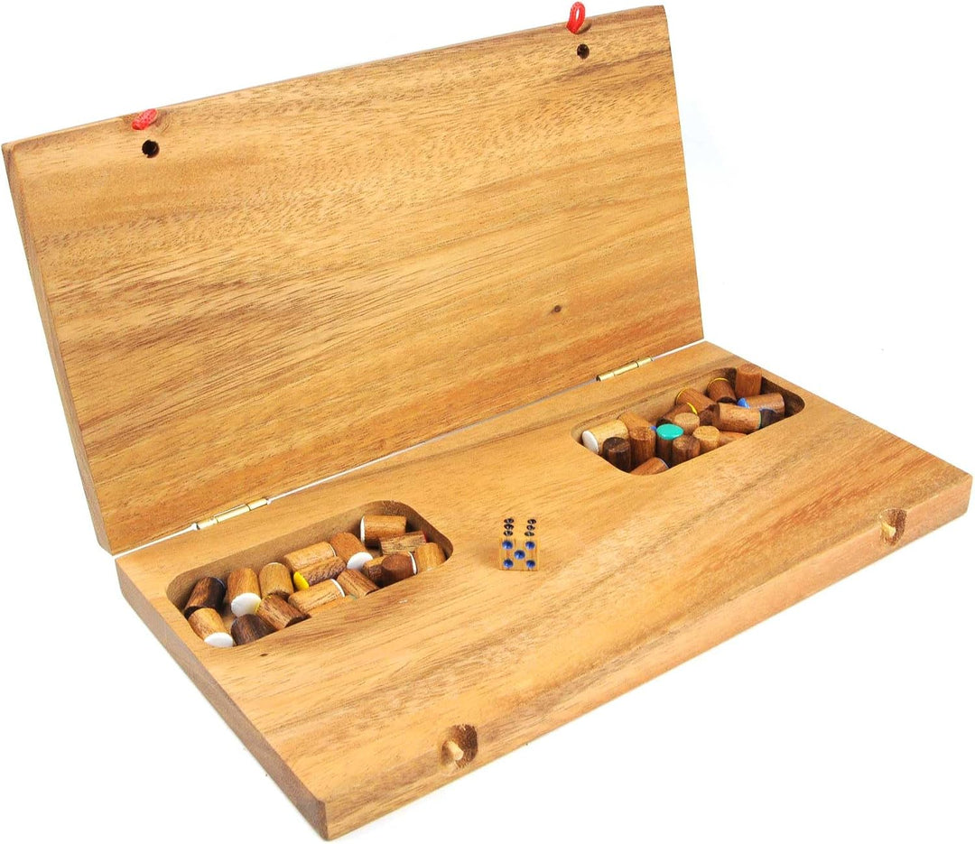 Logica Spiele Art. Malefiz - Brettspiel aus Holz - Strategiespiel für 2/4 Spieler - Familienspiel