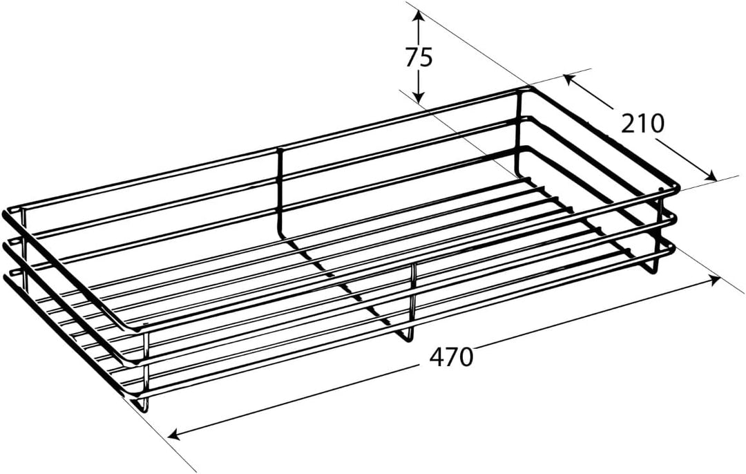 SO-TECH® Comfort Einhängekorb 90° 210 x 470 x 75 mm