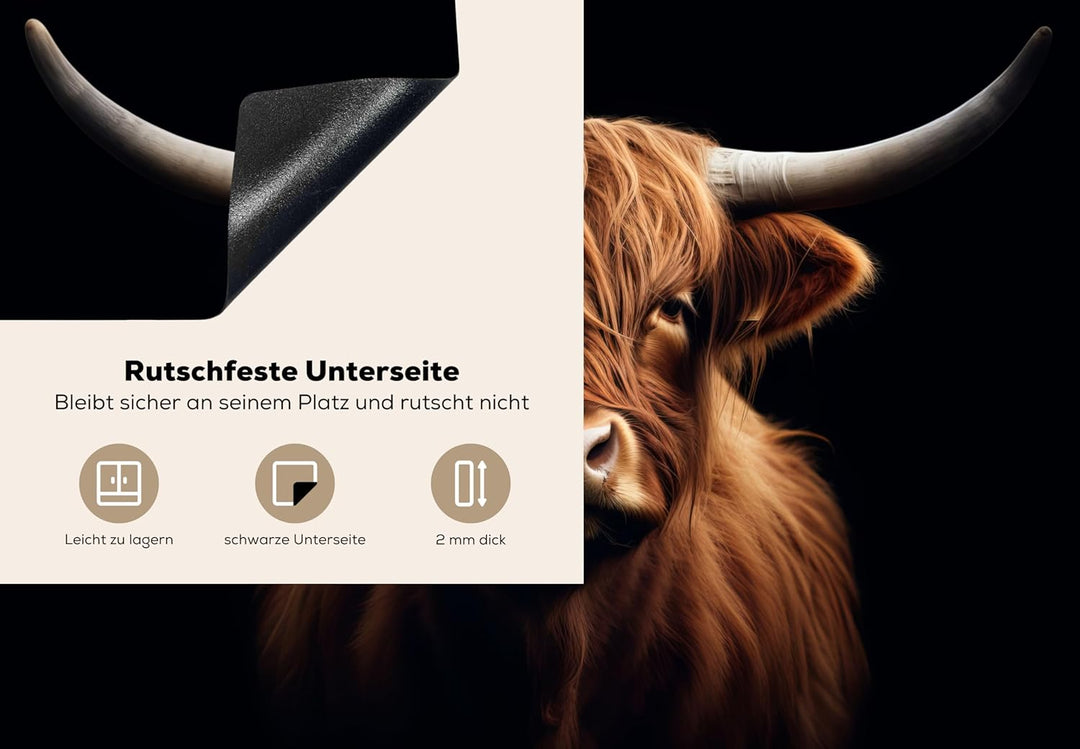KitchenYeah© Herdabdeckplatte 75x52 cm Einteilig Induktionsmatte Küche Abdeckung Ceranfeld Herd Abde