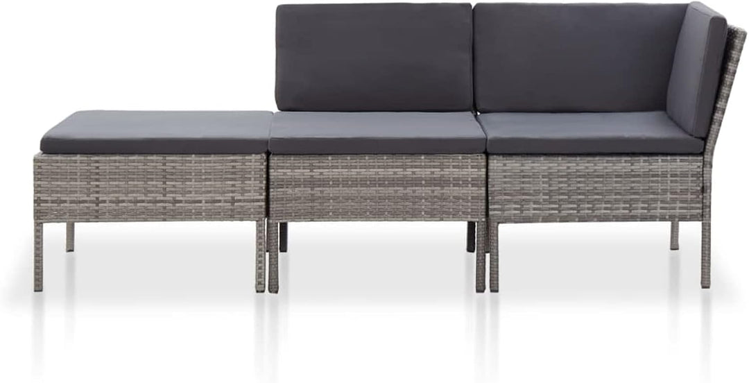 Festnight 3 Teilig Rattan Gartenmöbel Set Lounge Set balkonmobel klein Balkon balkonmobel Set Balkon