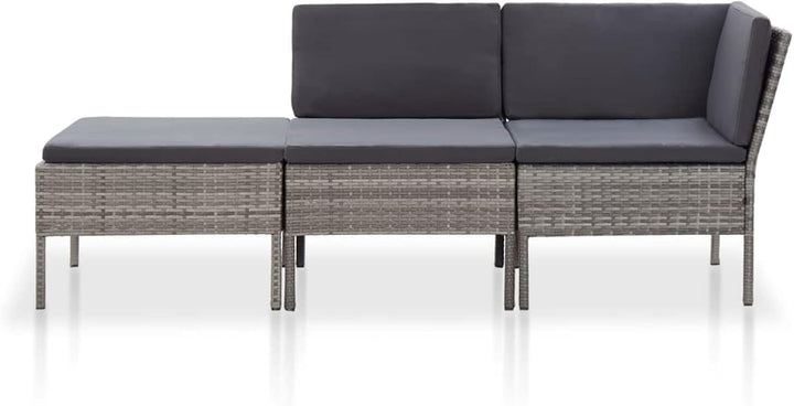 Festnight 3 Teilig Rattan Gartenmöbel Set Lounge Set balkonmobel klein Balkon balkonmobel Set Balkon