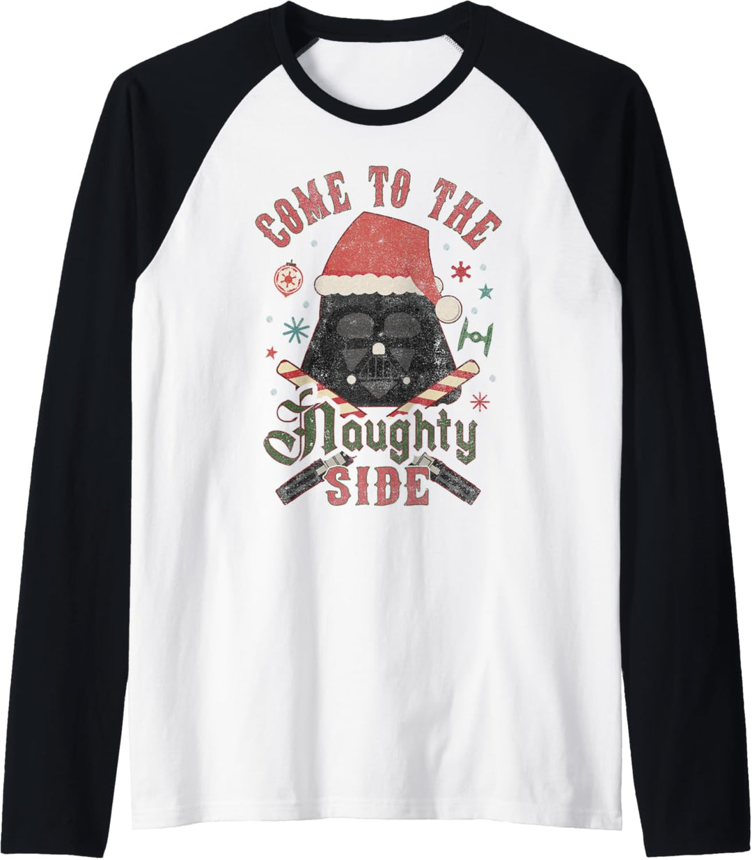 Star Wars Christmas Darth Vader Come To The Naughty Side Raglan