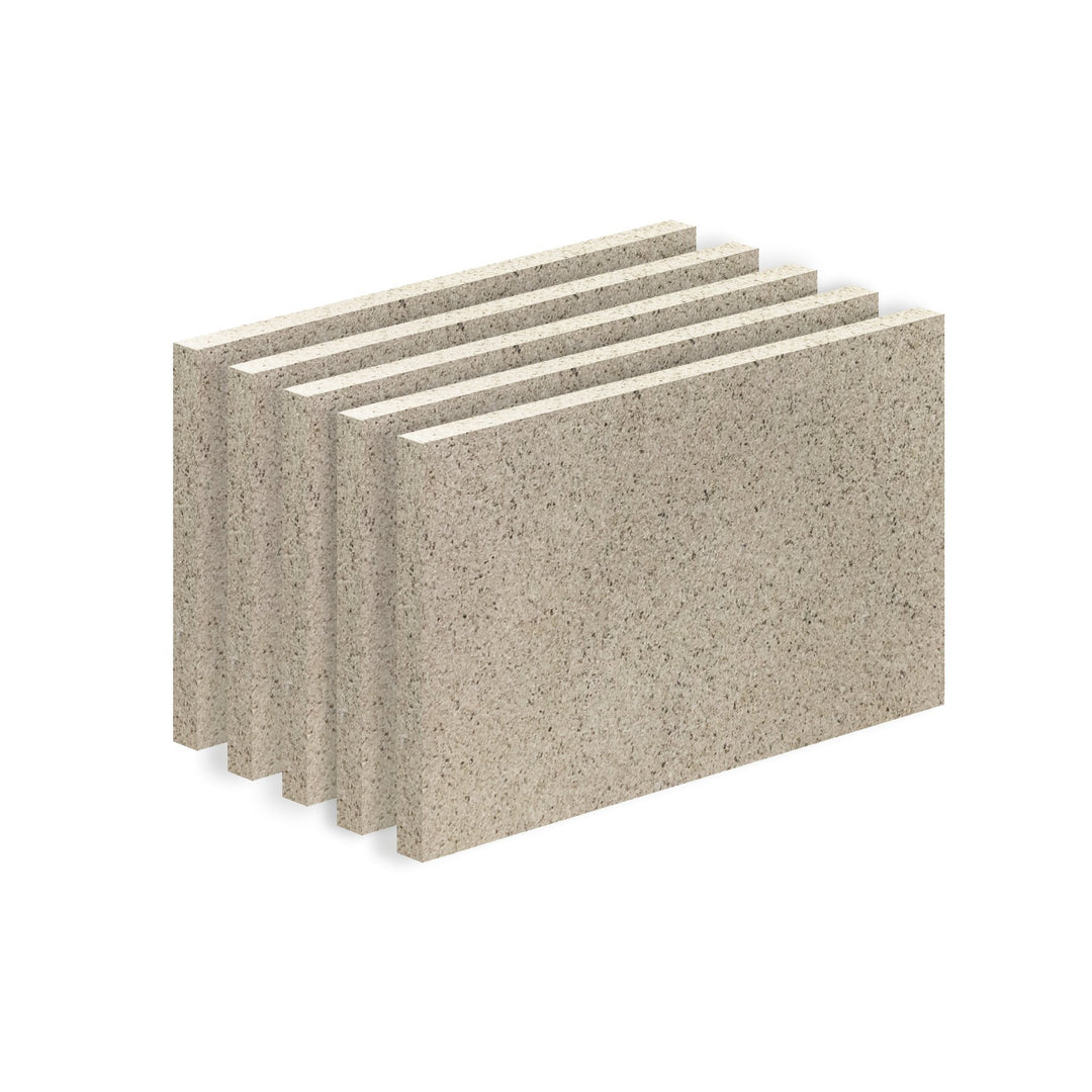 Vermiculite Schamotte Ersatz, 5 Platten 500 x 300 x 30 mm, Feuerraum Auskleidung