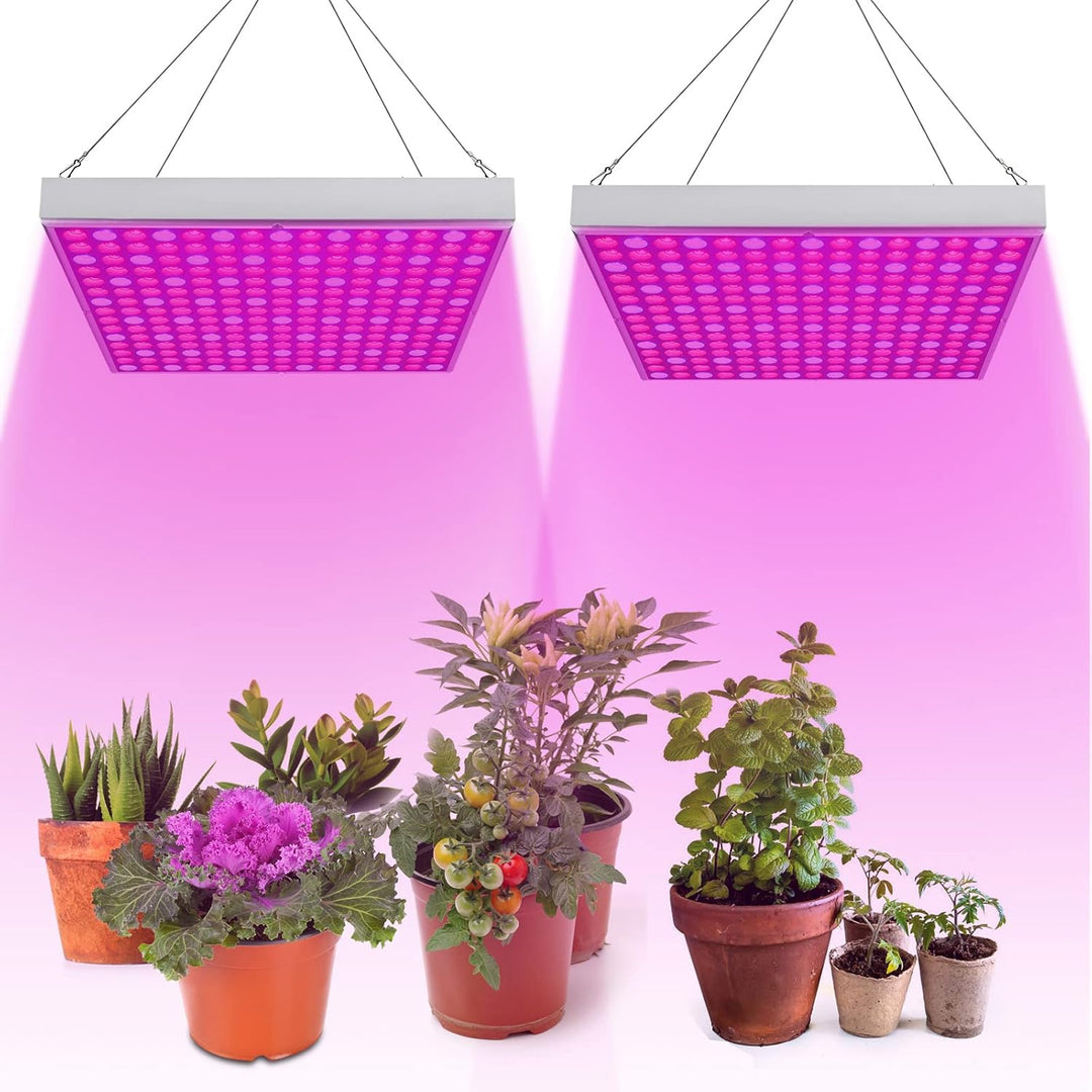 Cecaylie 2x45W LED Pflanzenlampe Vollspektrum, LED Grow Light Pflanzenlicht Led Grow Lamp, 225PCS LE