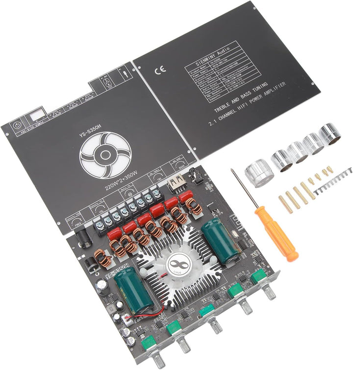 XY S350H 2 X 220W Bluetooth -Leistungsverstärker -Karte, 350W -Subwoofer, 360 ° Unendliches Tuning,