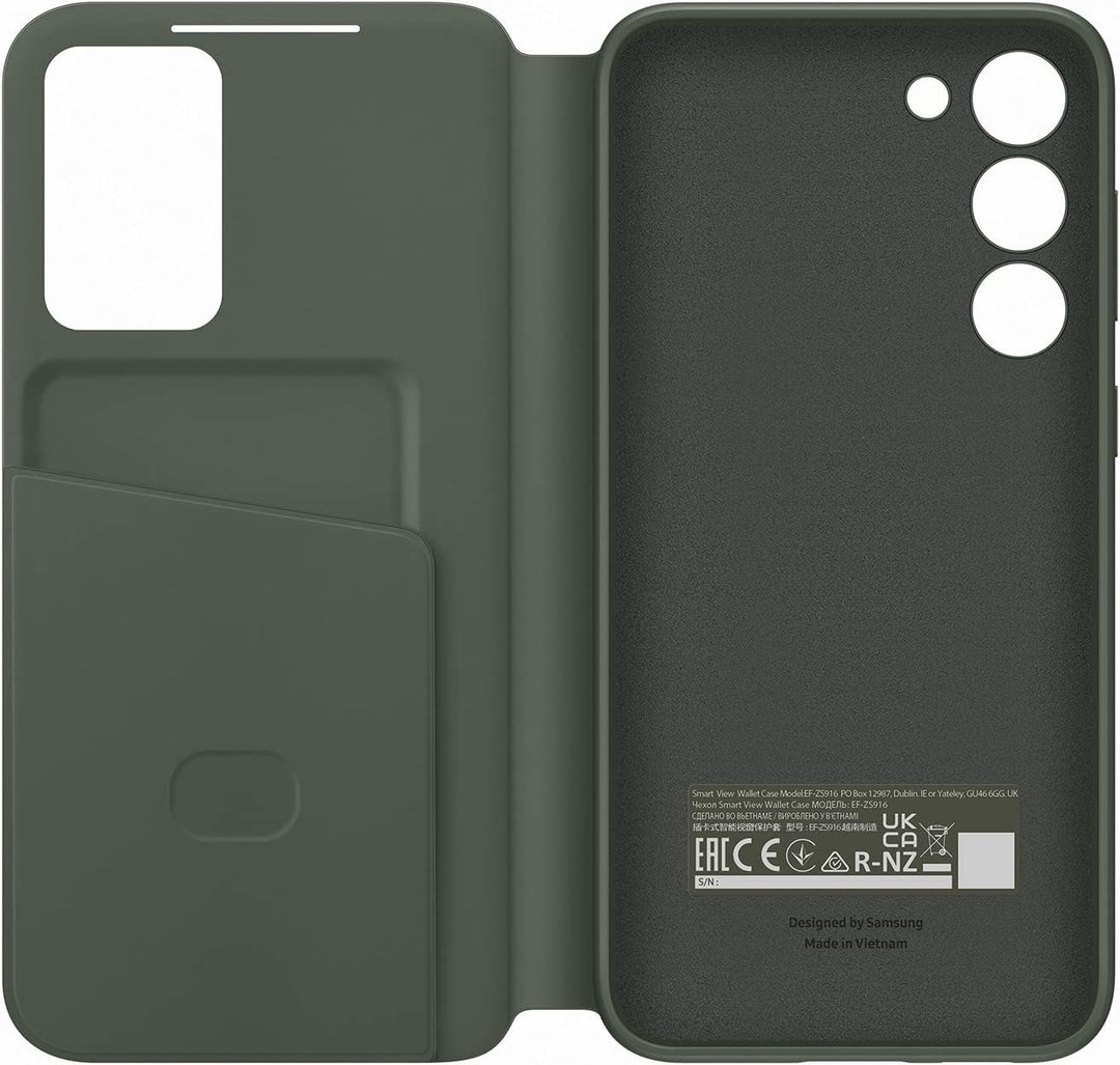 Samsung Smart View Wallet Smartphone Case EF-ZS916 für Galaxy S23+, Handy-Hülle, Kartenfach, Sichtfe