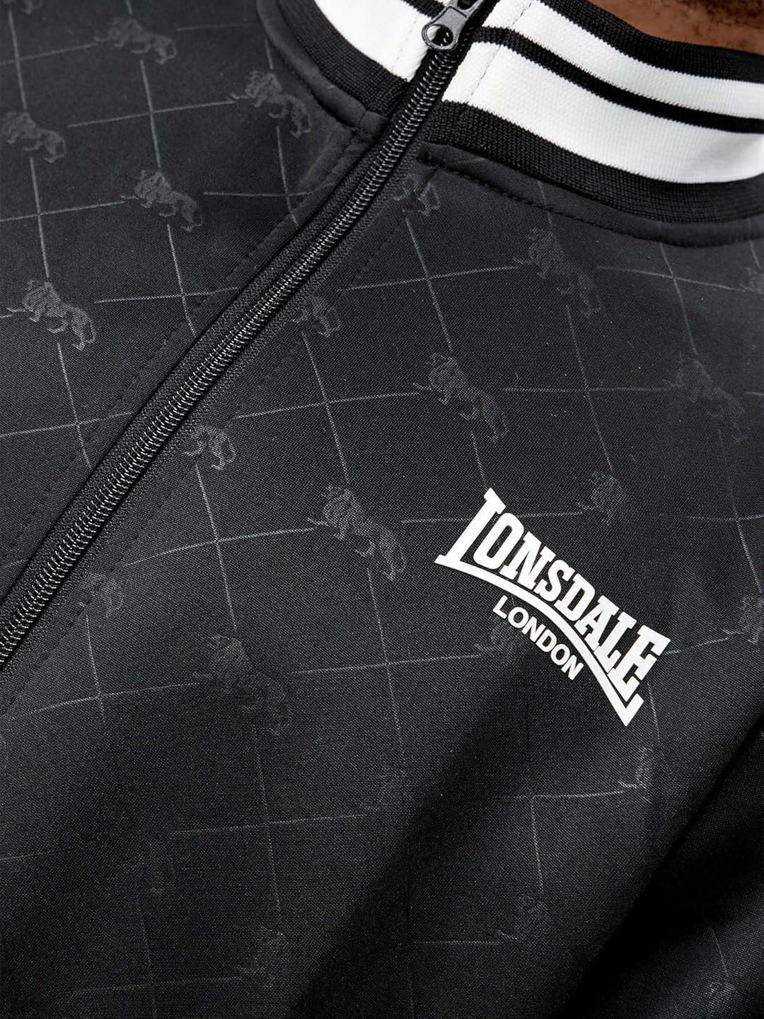 Lonsdale Herren Ashwell Trainingsanzug, Black/White