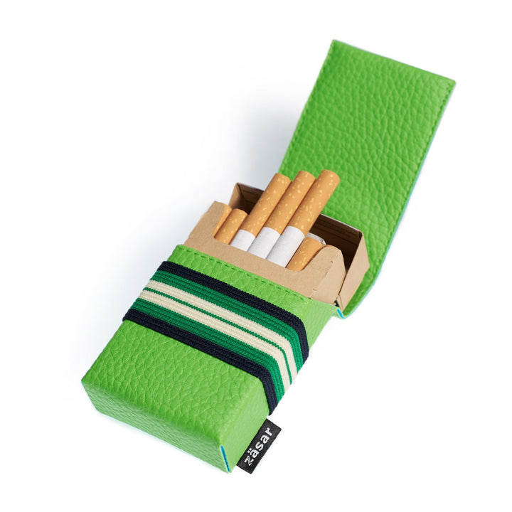 FLAPCASE N°1 • FRISBEE • Designer Zigarettenetui, Made in Austria, Gummiband, Leder vegan Zigaretten