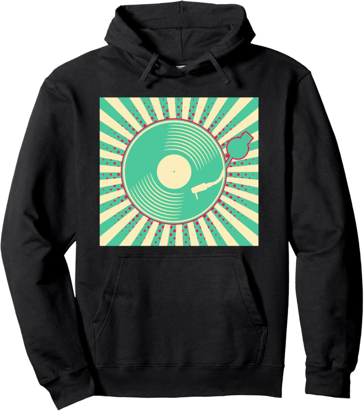 Vinyl Schallplatte Retro Vintage Plattenspieler Geschenk Pullover Hoodie
