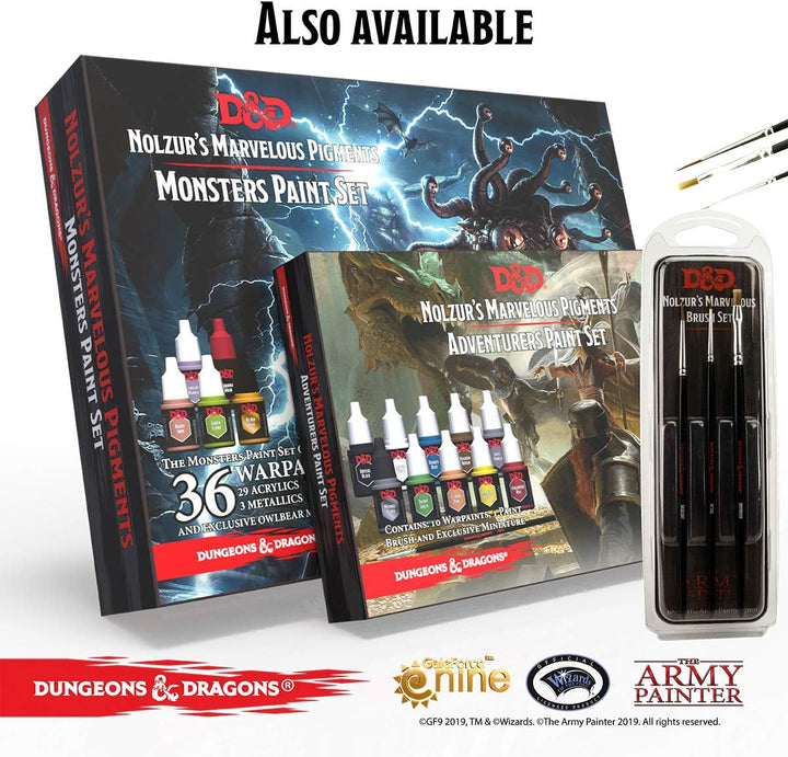 The Army Painter Nolzur's Marvelous Pigments Underdark Paint Set, 10 Tropfflaschen 12ml Acrylfarbe u
