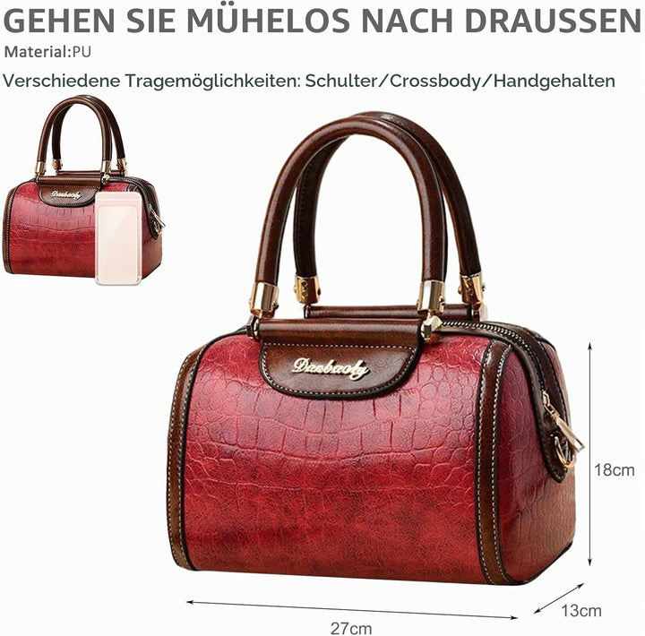 NICOLE &amp; DORIS Handtasche Damen Designer Umhängetasche Mode Schultertaschen PU Leder Satchel Handtas