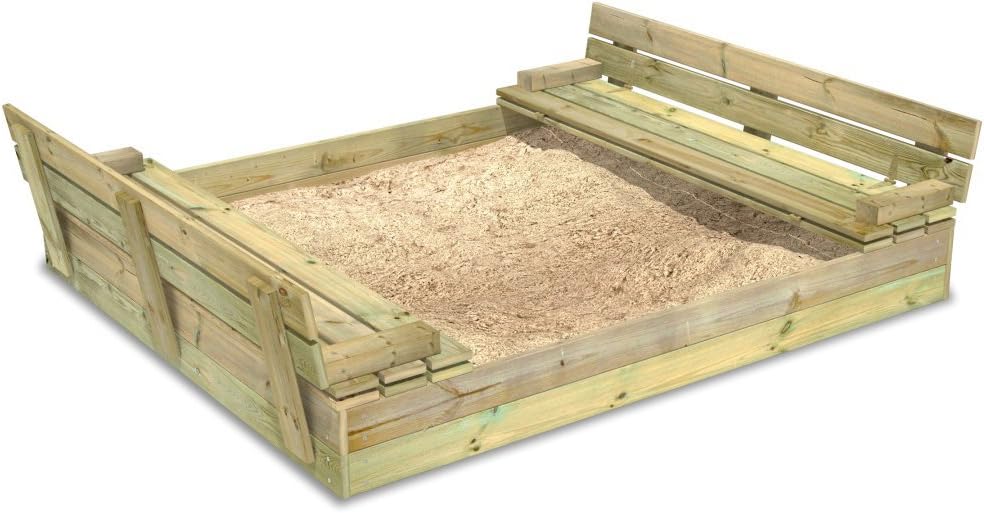 Sandkasten Sandbox Sandkiste mit Klappdeckel - WICKEY Flippey 150x165 cm
