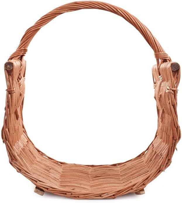 Weidenkorb für Kaminholz, oval, 60 x 48 cm, Höhe: 35/48 cm, Natur) 60x48 H: 35/48 Natur, 60x48 H: 35
