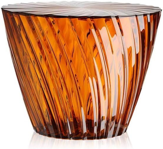 Kartell Sparkle, PMMA, amber, 45 x 35 x 45 cm Tavolino Ambra, Tavolino Ambra