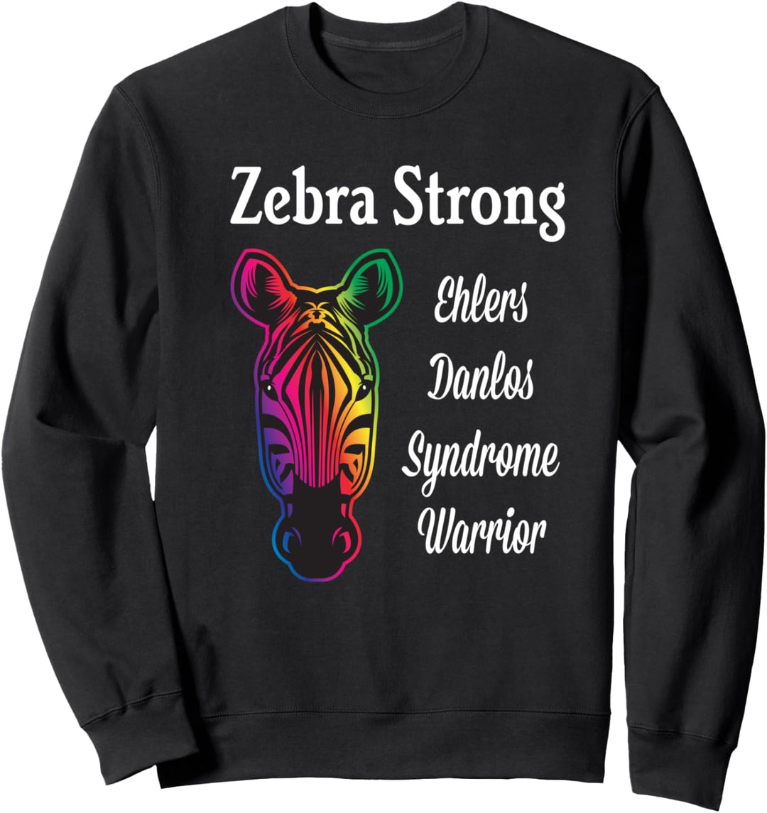 Zebra Strong EDS Warrior - Ehlers Danlos Syndrome Awareness Sweatshirt