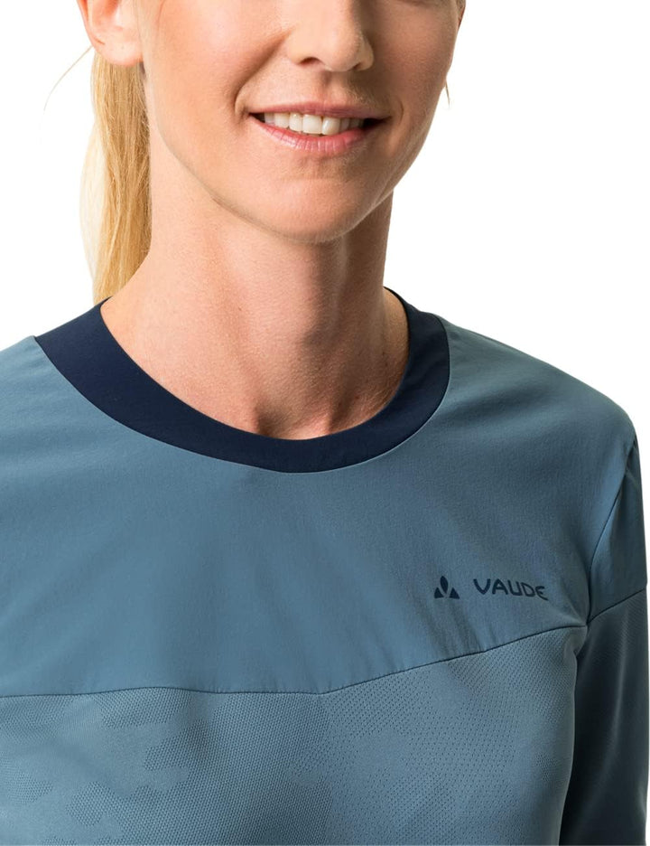 VAUDE Damen Women's Moab Ls Pro Shirt T-Shirt, Blue Gray