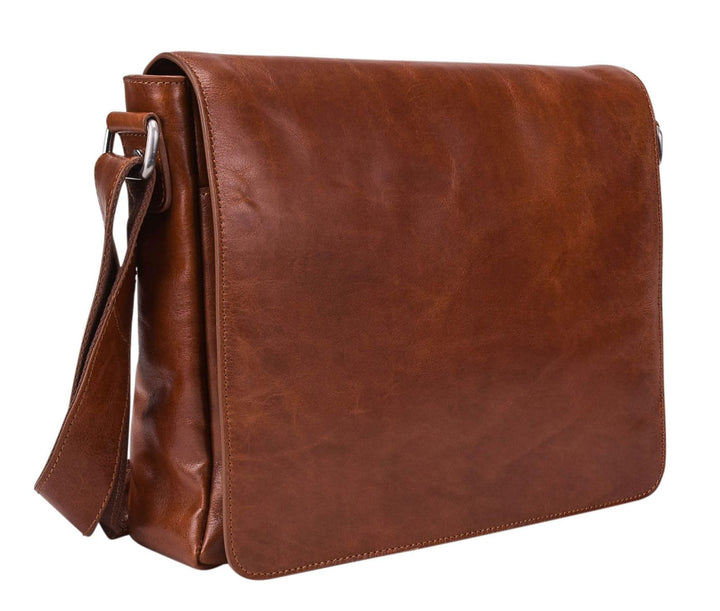 Leonhard Heyden Cambridge Kuriertasche mit Laptopfach 32 cm Cognac, Cognac