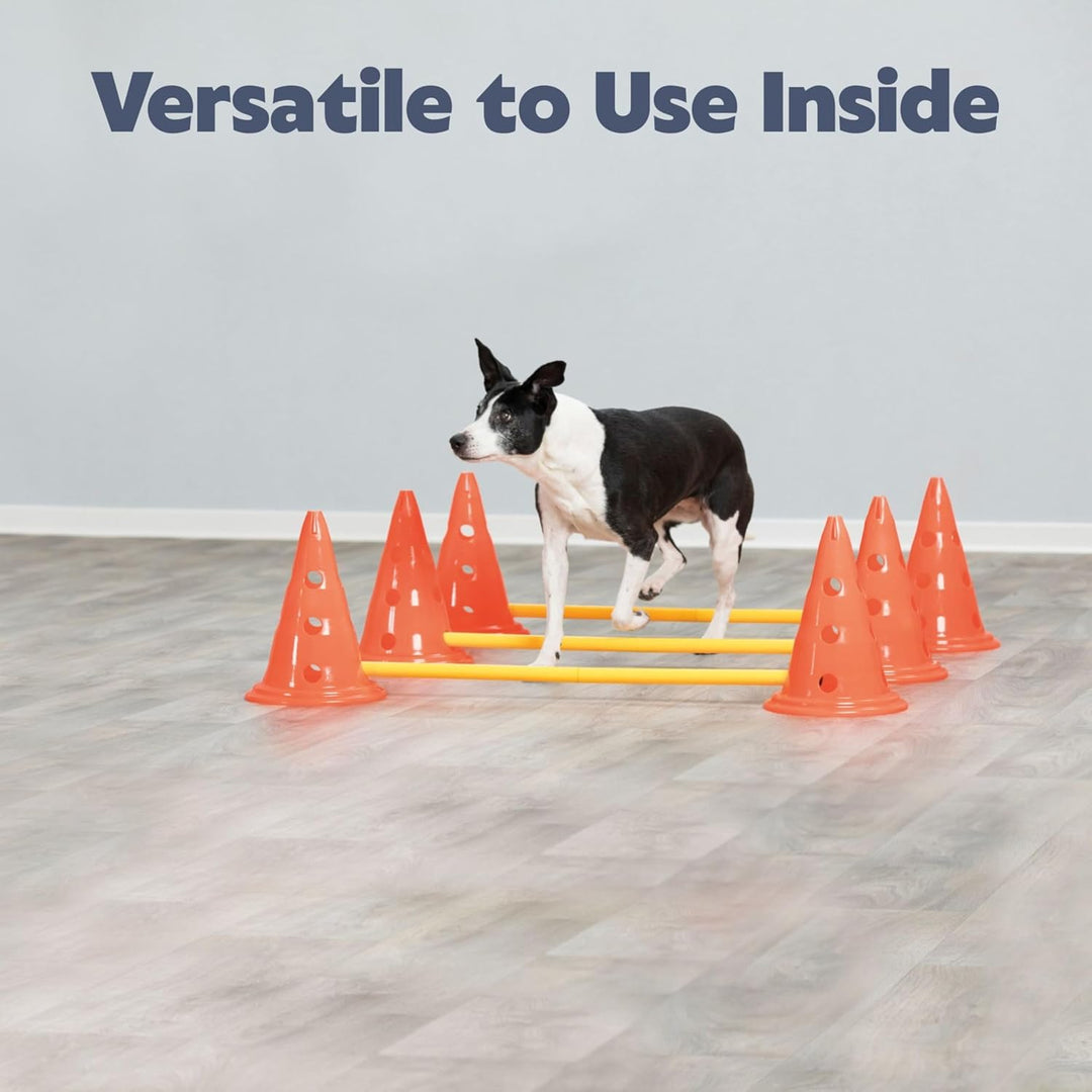 Trixie 32091 Dog Activity Hindernisse, 3 St., ø 23 × 30 cm/78 cm, orange/gelb, 3 St., ø 23 × 30 cm/7