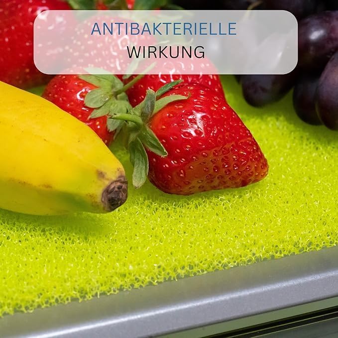 Westmark Kühlschrankmatten – 4 Matten mit antibakterieller Wirkung und Luftpolstern, ideal zur Lager