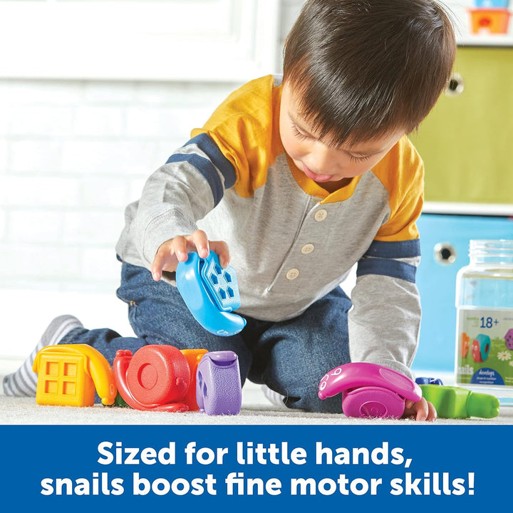 Learning Resources Snap-n-Learn Formen-Schnecken, Kleinkind-Aktivitäten, Lernspielzeug, Farben-Set,