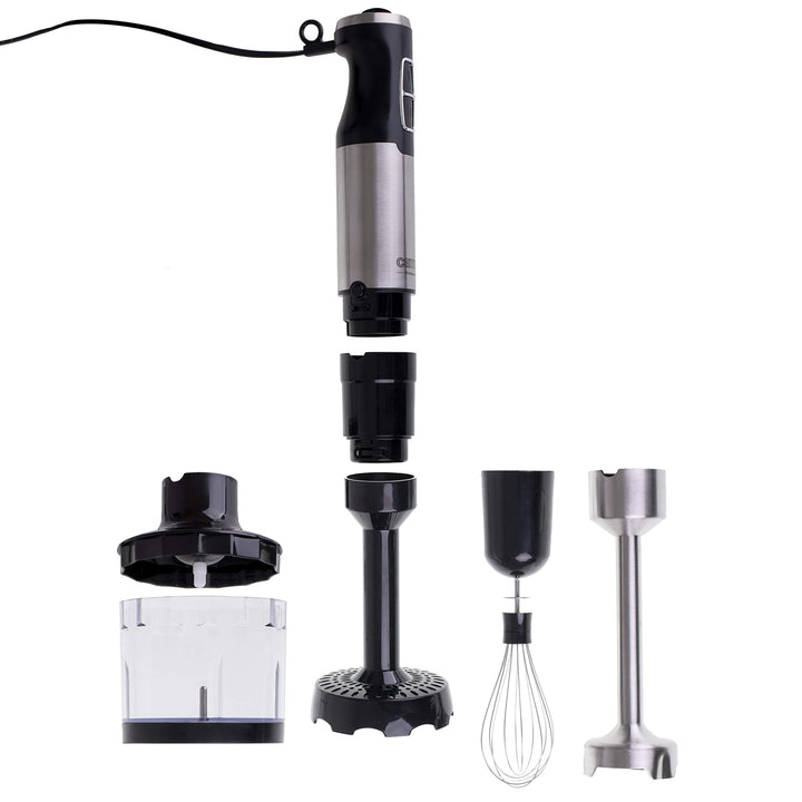 CAMRY CR 4623 Stabmixer, 1600 W, mit Zerkleinerer, Schneebesen, Turbo-Taste, Mixbecher, Pürierstab m