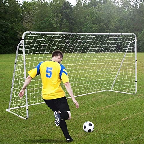 Dilwe Weisses Fussballnetz, grosses Fussballtrainings-Tornetz für das Fussballspiel-Wettkampftrainin