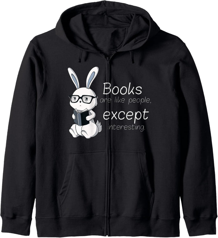 Bücher Sind Wie Menschen Nur Interessant Bücherwurm Geschenk Kapuzenjacke